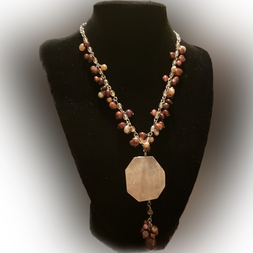 Ann Taylor beaded drop necklace.